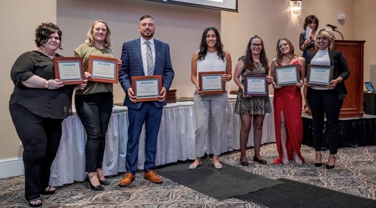 All awardees standing in a row